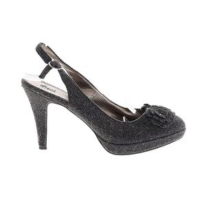 Fioni Womens Sling-Back Heels Grey Wool Closed-Toe Size 9